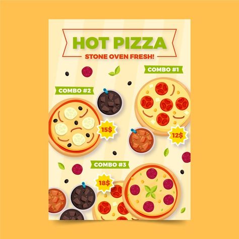 Pizza Flyer, Stone Pizza Oven, Hot Pizza, Pizza Poster, Stone Oven, Restaurant Poster, Poster Template Free, Pizza Menu, Restaurant Flyer