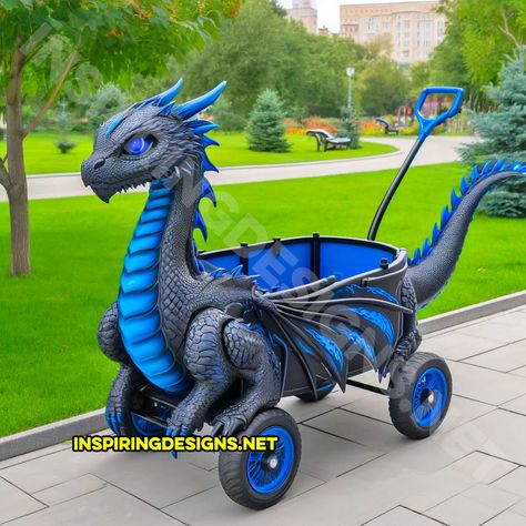 These Dragon Wagons Make Every Park Stroll a Mythical Adventure Dragon Wagon, Kids Wagon, Dragon Boat, Dragon Rider, Epic Journey, Halloween 2024, Magical World, Crafty Diy, Wagons