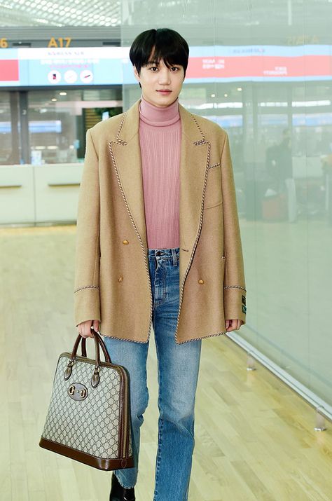 Exo Fashion Style, Kai Airport Fashion, Kai Airport, Exo Fashion, Idols Fashion, Exo Airport, Kai Jongin, Kim Kai, Airport Look