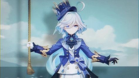 Character Teaser - "Furina: Member of the Cast" | Genshin Impact Caught Out, Without A Trace, Animated Banners, Icon Gif, Blue Banner, Banner Gif, Header Banner, 2nd Anniversary, Aesthetic Gif