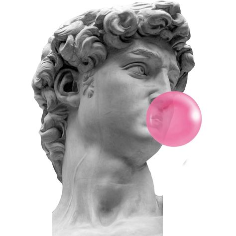 David (Michelangelo) Bubble Gum by maeroks David Bubble Gum, Bubble Gum Illustration, Bubble Gum Aesthetic, David Aesthetic, The David Statue, David Michelangelo, Buble Gum, David Statue, Blowing Bubble Gum