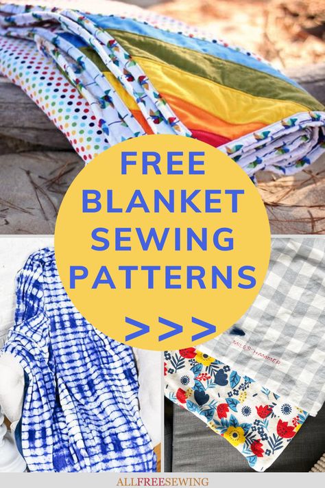 Blanket Sewing Patterns, Sew A Blanket, Picnic Blanket Diy, Diy Throw Blankets, Blanket Sewing, Baby Quilt Patterns Easy, Homemade Blankets, Free Baby Blanket Patterns, Winter Sewing