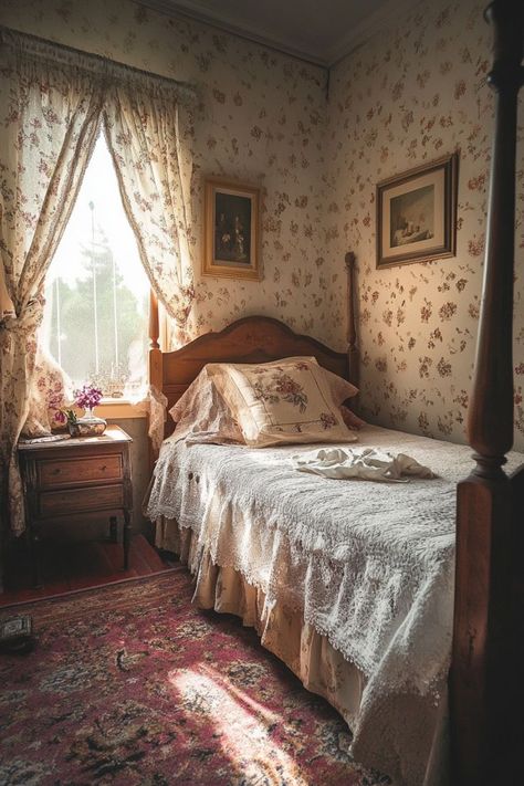 Create a Timeless Retreat with Vintage Bedrooms 🛏️✨ Design a cozy and elegant bedroom with vintage decor. Use antique furniture, classic textiles, and nostalgic accents for a charming space. 🌿🏡 #VintageBedroom #HomeDecor #ClassicStyle #BedroomInspo English Cottage Bedroom Decor, Cottage Bedroom Decor, Vintage Bedroom Ideas, Vintage Bedroom Decor, Chic Bedroom Decor, Casa Vintage, Cottage Bedroom, Shabby Chic Bedroom, Shabby Chic Bedrooms