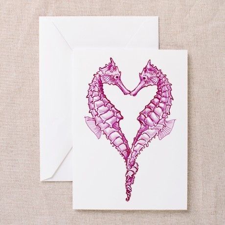 Seahorse Tattoo, Seahorse Art, Couples Tattoo Designs, Mermaid Tattoo, Seahorses, Heart Cards, Couple Tattoos, Greeting Card Design, Painting Tips