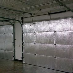 Make your garage energy efficient. Easy install of radiant barrier insulation to garage doors. 2 Car Garage Door, Car Garage Door, Garage Insulation, Garage Door Types, Home Gym Garage, Overhead Garage Door, Garage Door Insulation, Overhead Garage, Garage Door Makeover