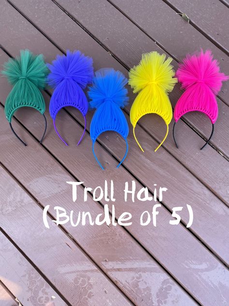 Trolls Inspired Wigs for Boys bundle of 5 Trolls Party - Etsy Troll Headband Diy, Trolls Party Favors, Troll Wig, Trolls Headband, Wearing Headbands, Troll Costume, Trolls Party, Trolls Birthday Party, Troll Party