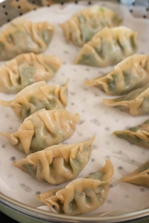 Shrimp and Chive Dumplings Chive Dumpling Recipe, Chive Dumplings, Cj Eats, Vegetarian Dumpling, Chinese Food Restaurant, Fried Spring Rolls, Shrimp Dumplings, Steamed Shrimp, Healthy Dinner Options