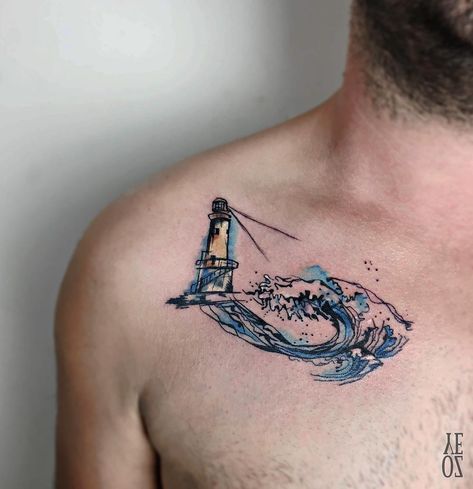 We did a survey to find out which tattoos for men the ladies drooled over most, and the results were unanimous. Here are the top 10 panty dropping tattoos. Enjoy! Tattoo Men Ideas, Lighthouse Tattoo Meaning, Lighthouse Tattoo, Tattoo Meanings, Wave Tattoo, Nautical Tattoo, Waves Tattoo, Beacon Of Hope, Wings Tattoo