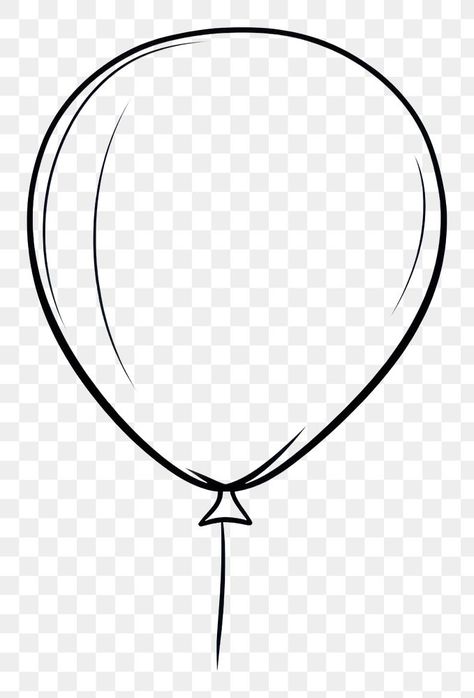 Balloon Outline, Balloon Sketch, Ballon Drawing, Christmas Cards Kids, White Line, Hot Air Balloon, Air Balloon, Free Image, Free Png