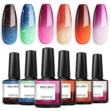 Mood Changing Nail Polish, Mood Gel Polish, Color Changing Gel Polish, Thermal Nail Polish, Thermal Nails, Color Change Nail Polish, Color Changing Nails, Glitter Gel Polish, New Nail Polish