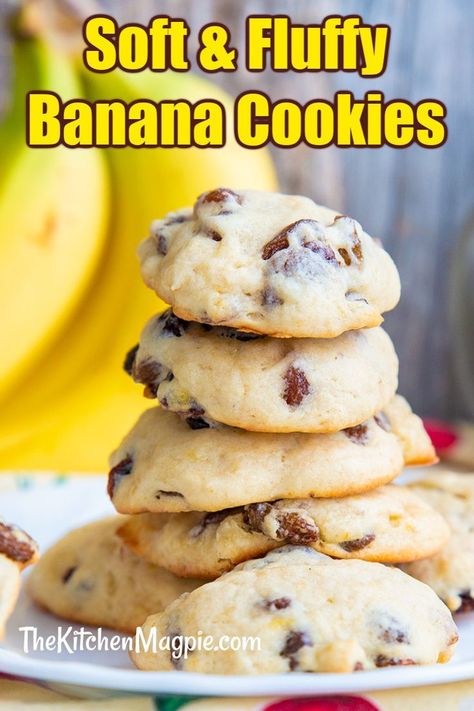 Banana Muffin Top Cookies, Eggless Banana Cookies, Banana Cake Cookies, Banana Oat Breakfast Cookies, Cake Mix Banana Cookies, Banana Choc Chip Cookies, One Ripe Banana Recipe, Things To Make With Ripe Bananas, Over Ripe Banana Recipes