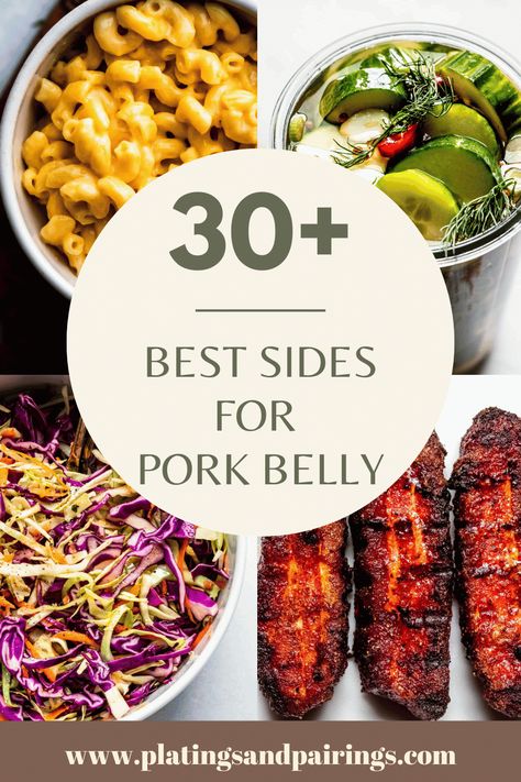 Pork Belly Side Dishes Dinners, Sides For Pork Belly Dinners, What To Eat With Pork Belly, Side Dish For Pork Belly, Burnt Ends Meal Ideas, What To Serve With Burnt Ends, Pork Belly Salad Recipes, Sides For Pork Belly, Pork Belly Meal Ideas