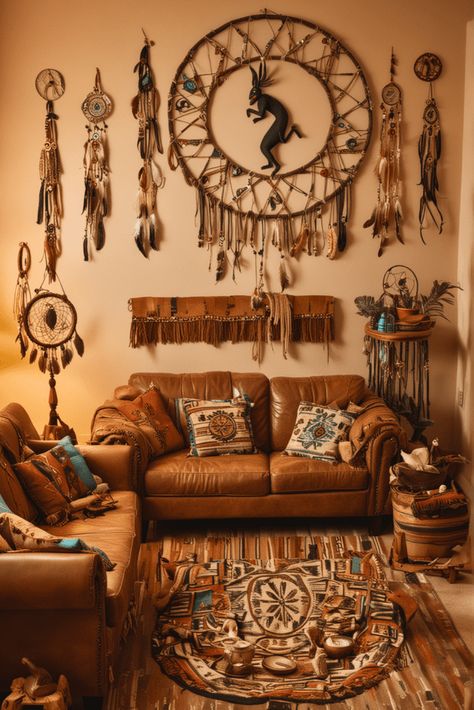 Native American Room Ideas, Native American Decorating Ideas, Native American Decor Living Room, Aesthetic Winter Room, Native American Interior Design, Winter Room Aesthetic, Winter Room Ideas, Southwestern Living Room Ideas, Native American Bedroom