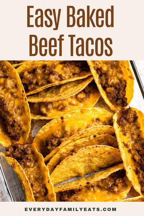 Baked Beef Tacos, Beef Taco Meat, Oven Baked Tacos, Crunchy Taco Shells, Baked Tacos, Beef Tacos Recipes, Eating Tacos, Beef Taco, Taco Shells