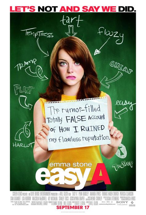 Easy A(6/25/14)☆☆☆½...love this movie Film Thriller, Penn Badgley, Cinderella Story, Movies Worth Watching, Septième Art, See Movie, Chick Flicks, Amanda Bynes, Easy A