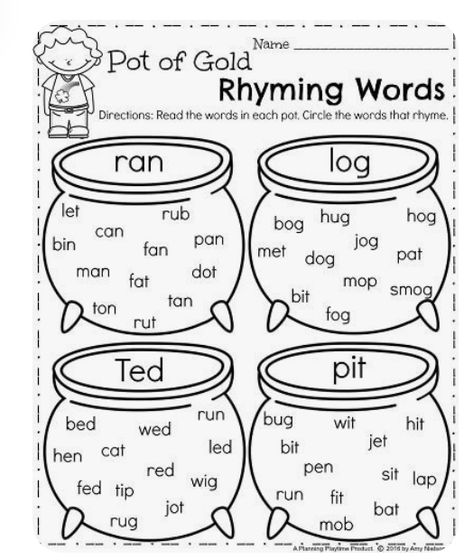 March Kindergarten Worksheets, Kindergarten Worksheets Free Printables, Rhyming Activities, Phonics Kindergarten, Homeschool Kindergarten, Teaching Phonics, Kindergarten Learning, School Worksheets, Phonics Worksheets