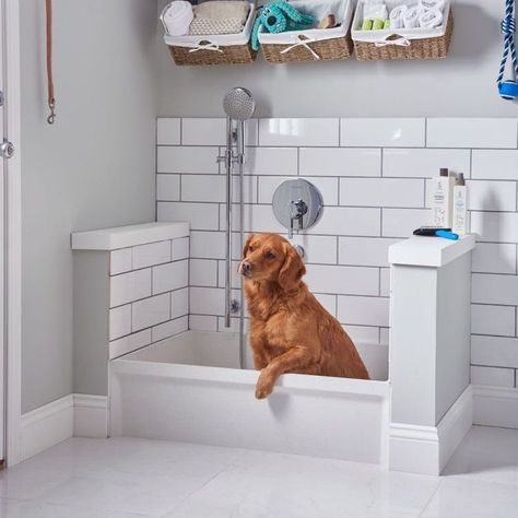 Mop Sink, Washing Station, Dog Washing Station, Basement Laundry Room, Dream Laundry Room, Mudroom Laundry Room, Dog House Diy, Laundry Room Remodel, Laundry Room Inspiration