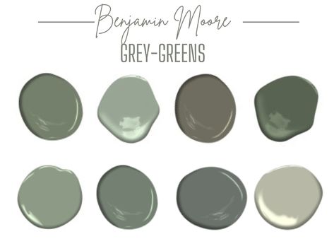 Benjamin Moore Grey-green Paint Colors - Etsy Canada Benjamin Moore Green, Green Exterior Paints, Green Grey Paint, Benjamin Moore Gray, Paint Combinations, House Color Palettes, Paint Colors Benjamin Moore, Green Paint Colors, Grey Paint