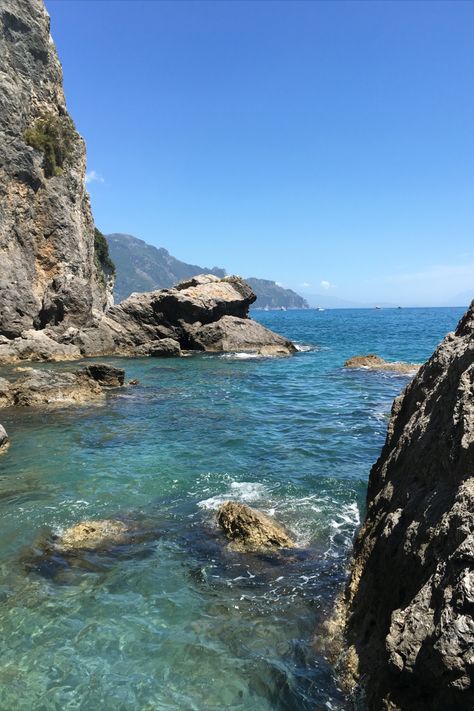 Ready to dive into the beautiful Mediterranean Sea on the Amalfi Coast? We'll show you the best spots when you join Exclusive Cruises for a private boat tour. Relax aboard, soak up the sun, stop to visit charming villages, and dive into the sea when you're ready. Contact us to find out more!  ||  #ExclusiveCruises #Amalfi #AmalfiCoast #Positano #Sorrento #Capri #Italy #Italytour #Amalfiboattour The Mediterranean Sea, Italy Sea Aesthetic, Mediterranean Sea Aesthetic, Sorrento Aesthetic, Sorrento Italy Aesthetic, Amalfi Coast Beach, Amalfi Coast Aesthetic, Coast Amalfi, Amalfi Coast Beaches