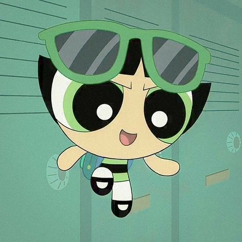 Buttercup Powerpuff Girls Aesthetic, Buttercup Icon, Powerpuff Buttercup, Super Power Girl, Buttercup Powerpuff Girl, Powerpuff Kızları, Mint Green Wallpaper Iphone, Power Puff Girls Z, Powerpuff Girls Wallpaper