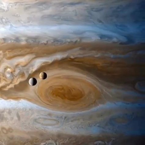 Jupiter’s Moons “Europa” and “lo” passing over the Great Red Spot. . Via @apoapsys Music by @iksonofficial - “Views” .⠀ Created using still… Orbiting Jupiter, Great Red Spot, Cassini Spacecraft, Moon Orbit, Jupiter Moons, Outer Planets, Space Probe, Nasa Jpl, Our Solar System