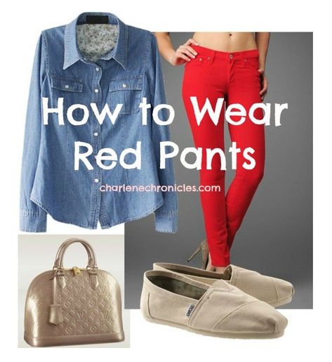 Red Jeans Outfit, Red Pants Outfit, Red Jackets, Mom Lifestyle, Red Tops, Pants Outfit Casual, Work Jeans, Red Jeans, Wear Red