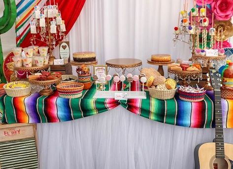 Sylvia's Heavenly Events on Instagram: “Mexican Fiesta themed dessert table. . . . #fiesta #mexicanfiesta #weddinganniversary #celebration #desserttable #socal #eventstyling…” Mexican Dessert Recipes Easy, Mexican Dessert Table, Fiesta Wedding Shower, Mexican Fiesta Birthday Party, Mexican Theme Party Decorations, Mexican Birthday Parties, Dessert Table Birthday, Mexican Party Decorations, Mexican Fiesta Party