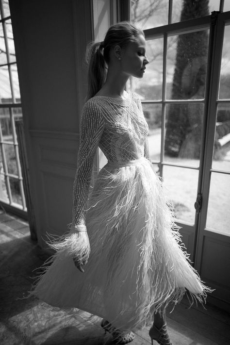 Wedding Dress With Feathers, Dress With Feathers, Berta Wedding Dress, Berta Bridal, 2016 Wedding Dresses, Feather Wedding, Bridal Musings, Fall Wedding Dresses, Feather Dress