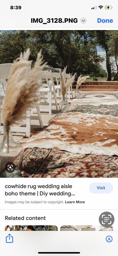 Wedding Aisle Rugs Cowhide, Rug Walkway Wedding, Rugs Wedding Aisle, Cowhide Rug Aisle Wedding, Cowhide Wedding Aisle, Rug Isle Runners Wedding, Rugs Wedding Aisle Boho, Boho Rugs Down Wedding Aisle, Rug Aisle Wedding