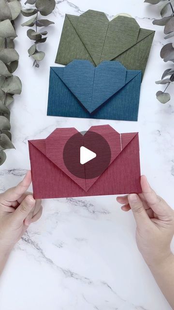 Origami Heart Envelope, Heart Envelope, Origami Heart, Kirigami, Tech Gadgets, Fun Diys, Origami, Envelope, House Design