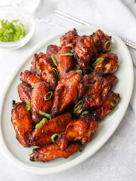 Air Fryer Soy Sauce Chicken Wings - Christie at Home Soy Garlic Sauce, Soy Sauce Chicken Wings, Chicken Wings Air Fryer, Honey Soy Chicken Wings, Roasted Pork Belly Recipe, Wings Air Fryer, Healthy Chicken Wings, Chinese Roast Pork, Air Fry Chicken Wings