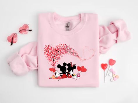 Valentines Sweatshirt, Heart Tshirt, Matching Disney Shirts, Mickey And Minnie, Custom Sweatshirts, Travel Shirts, Matching Shirts, Houston Tx, Disney World