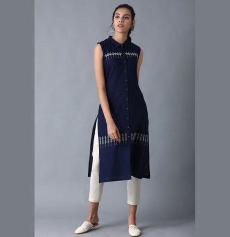 Collar Neck Kurta, Collar Kurti, Nykaa Fashion, Kurtis For Women, Collar Neck, Straight Kurta, Clothing Co, Shirt Collar, Indian Wear