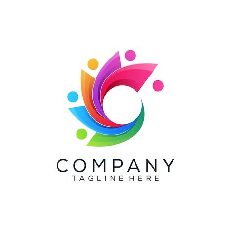 Colorful teamwork logo design | Premium Vector #Freepik #vector #abstract-people #union-logo #together-icon #together-logo Volunteer Logo, Logo Aniversario, Printer Logo, Teamwork Logo, Healthcare Ads, Union Logo, Abstract People, Building Logo, Eye Logo