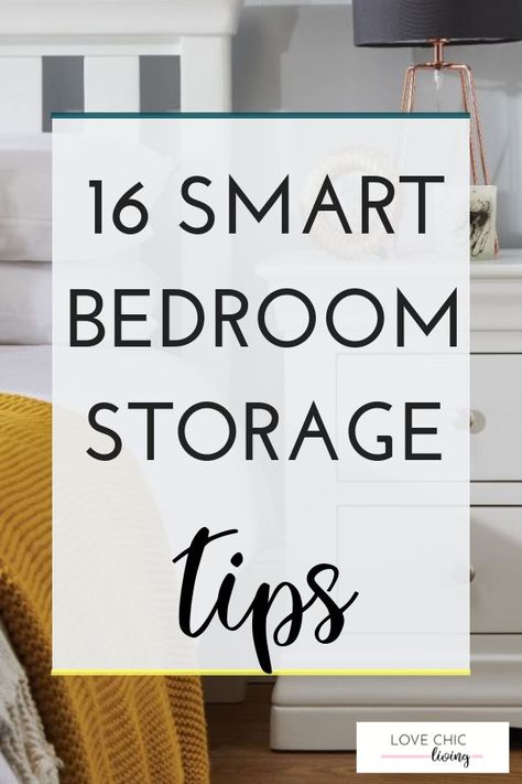 Organised Bedroom, Bedroom Storage For Small Rooms, Bedroom Storage Ideas, Simple Floor Lamp, Cluttered Bedroom, Smart Bedroom, Bedroom Decorating Tips, Diy Bedroom Storage, Leather Storage Ottoman