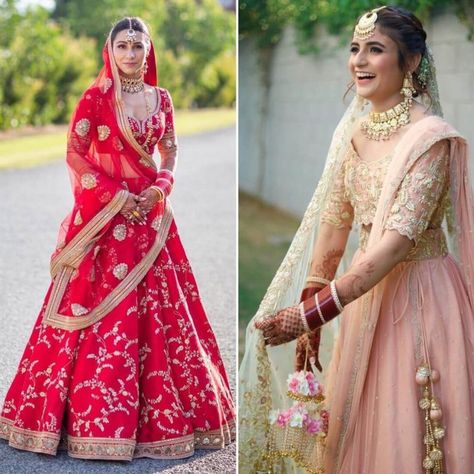 Double Dupatta Vs Single Dupatta: Which One To Carry On Your Wedding #shaadiwish #indianwedding #bride #bridallehenga #weddinglehenga #lehengatrends Single Dupatta Bridal Lehenga, Single Dupatta Draping Styles Bridal, Bridal Dupatta Draping Styles, Royal Wedding Outfits, Double Dupatta, Dupatta Setting, Dupatta Draping Styles, Designer Lehnga Choli, Dupatta Draping