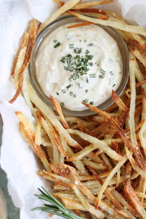 Oven Fries, Truffle Fries, Rosemary Garlic, Garlic Aioli, God Mat, Fries In The Oven, Aioli, Edamame, French Fries