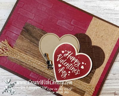 Free Tutorial Included:  Stampin' Up! Heartfelt Bundle - handmade masculine Valentine Card - Create With Christy: Heartfelt Masculine Valentine - Christy Fulk, Independent SU! Demo Masculine Valentine Cards, Stampin Up Valentine Cards, Diy Crafts Tutorials, Valentines Day Cards Handmade, Cards Masculine, Cards Valentines, Valentine Love Cards, Valentine Cards Handmade, Valentines Day Cards