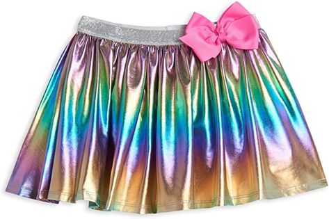 Amazon.com: JoJo Siwa Little/Big Girls Metallic Pleated Skirt Skort with Bow : Clothing, Shoes & Jewelry Jojo Siwa Outfits, Jojo Bows, Metallic Pleated Skirt, Rainbow Skirt, Jojo Siwa, Candy Store, Girl Coat, Kids Outfits Girls, Holiday Christmas Gifts