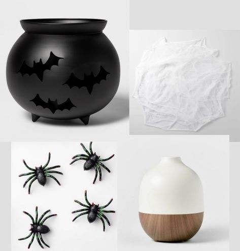 Diffuser Halloween Decoration, Halloween Cauldron Diffuser, Cauldron Diffuser Diy, Diffuser In Cauldron, Diffuser Cauldron, Cauldron Diffuser, Easy Halloween Decor, Diffuser Diy, Easy Halloween Decorations