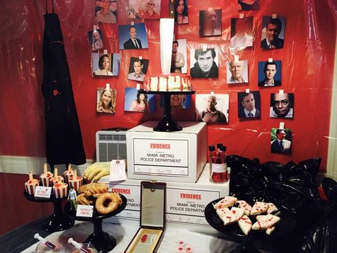 Dexter Birthday Party Ideas | Photo 15 of 16 Themed 18th Birthday Party, Dexter Cake, Dexter Halloween, Halloween Housewarming Party, Medical Party, Halloween Housewarming, Michael C Hall, Party Themes Ideas, Dexter Morgan