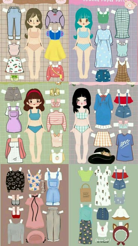 Printable Paper Dolls With Clothes, Duck Crafts, Paper Doll Printable Templates, Printable Toys, Bongkar Pasang, Best Friend Drawings, Paper Dolls Clothing, Anime Paper, Hello Kitty Crafts