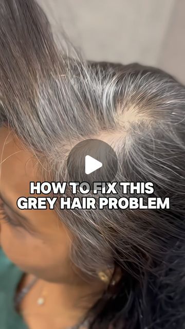 Glen Hew on Instagram: "IMPORTANT NOTE‼️even though it’s dark brown but it still difficult to lift up if you want to go lighter , here is why … 

When you keep covering your white hair / grey hair with dark brown , constantly overlapping with it will become black and harder to lift up ! I suggest you strand test your hair 1st prior to proceed with grey blending highlights or balayage ! Especially if you straighten , relaxing or rebonding your hair , you hair can’t be bleach anymore ! 

How to choose your service ? Know your hair and read below ;) 

Choose highlights if you have 30% and lesser white hair - approx 10-30% prelightening ( some dark some light contrast ) #fhighlight

Choose balayage if you have 30-80% white hair - approx 40-60% prelightening ( gradient toward ends lighter ) #fb Grey Roots Hairstyles, Silver Hair Tan Skin, Blending Gray Hair With Black, Shampoo Hair Dye, Grey Blending On Dark Hair, White Strands Hair, White Hair Highlights Going Gray, How To Blend Grey Hair Grow Out, Black Hair With Grey Balayage