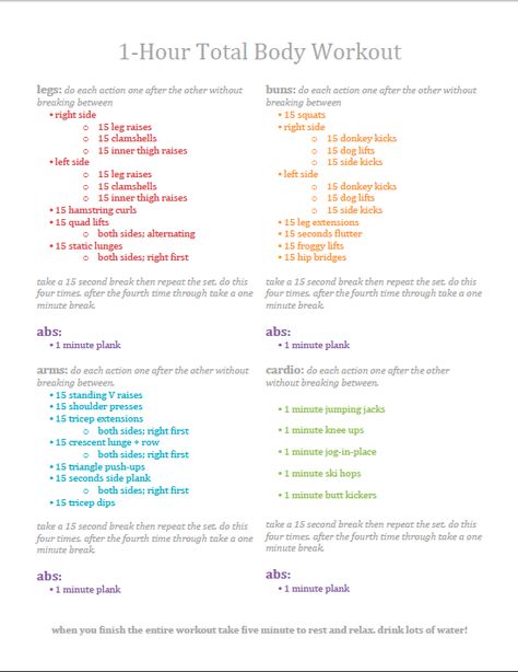 I am not one of those people who really love to work out. I wish I were, because my life would be so much easier if I didn't have to force myself to do things to keep in shape. I do what I have to ... Hour Workout Routine, 1 Hour Workout, Hour Workout, Boot Camp Workout, Circuit Workout, Body Workout Plan, At Home Workout Plan, Weekly Workout, Body Fitness