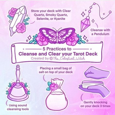 Cleanse Tarot Cards, Wicca Recipes, Charmed Book Of Shadows, Witch Spirituality, Deck Posts, Spiritual Journals, Tarot Tips, Magick Book, Witchcraft For Beginners