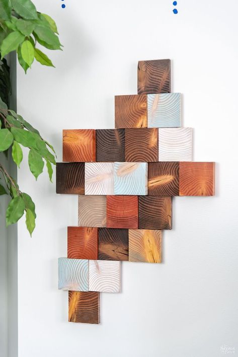 DIY Wood Wall Art |  TheNavagePatch.com Scrap Wood Wall Art, Scrap Wood Wall, Diy Reclaimed Wood Wall, Diy Wood Wall Art, Diy Textured Wall, Diy Textured Wall Art, Diy Wooden Wall, Diy Scrap Wood, Scrap Wood Art