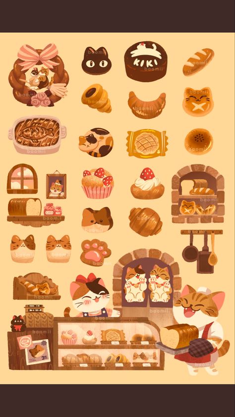 Kida Disney, Cute Bakery, 귀여운 음식 그림, Cute Food Drawings, Cute Food Art, Cute Kawaii Drawings, Wow Art, Food Drawing, Kawaii Drawings