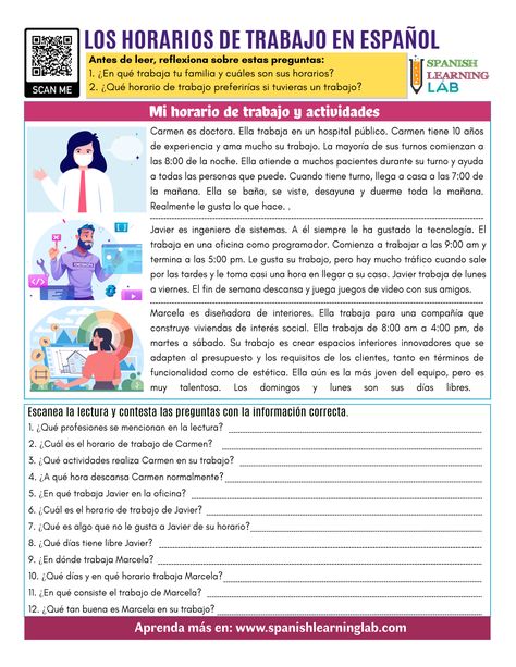 Spanish Comprehension Worksheets, Spanish Teacher Classroom, Spanish Reading Activities, Spanish Exercises, Questions For Students, Spanish Learning Activities, Spanish Reading Comprehension, Spanish Classroom Activities, Spanish Curriculum