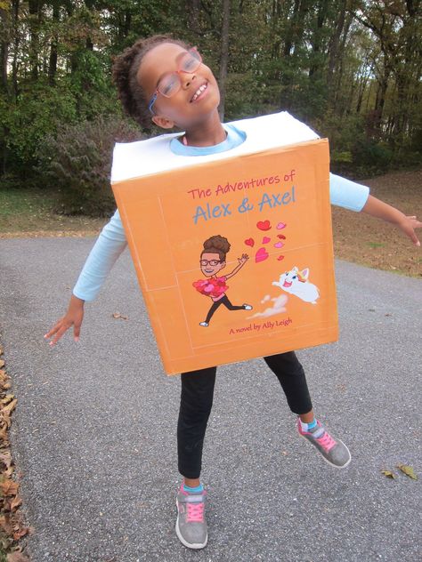 Teacher Book Costumes, Books Alive Costume Ideas, Book Charter Costumes For Teachers, Children Book Costumes For Teachers, Easy Children’s Book Character Costumes, Diy Halloween Books, Bookweek Costumes, Fancy Dress Costumes Kids, English Conversation Learning