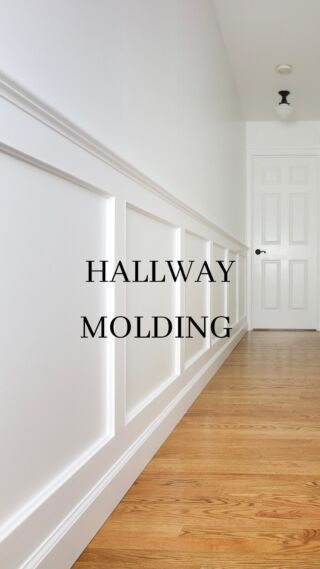 Wainscoting Picture Wall, Hallway With Molding, Wainscoting With Wood Trim, Hallway With Wainscoting, Entryway Wall Molding Ideas, Wood Molding On Walls, Dining Room With Wainscotting, Wainscoting Ideas Entryway, Hallway Molding